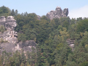 The rock formations near Stadt Wehlen.